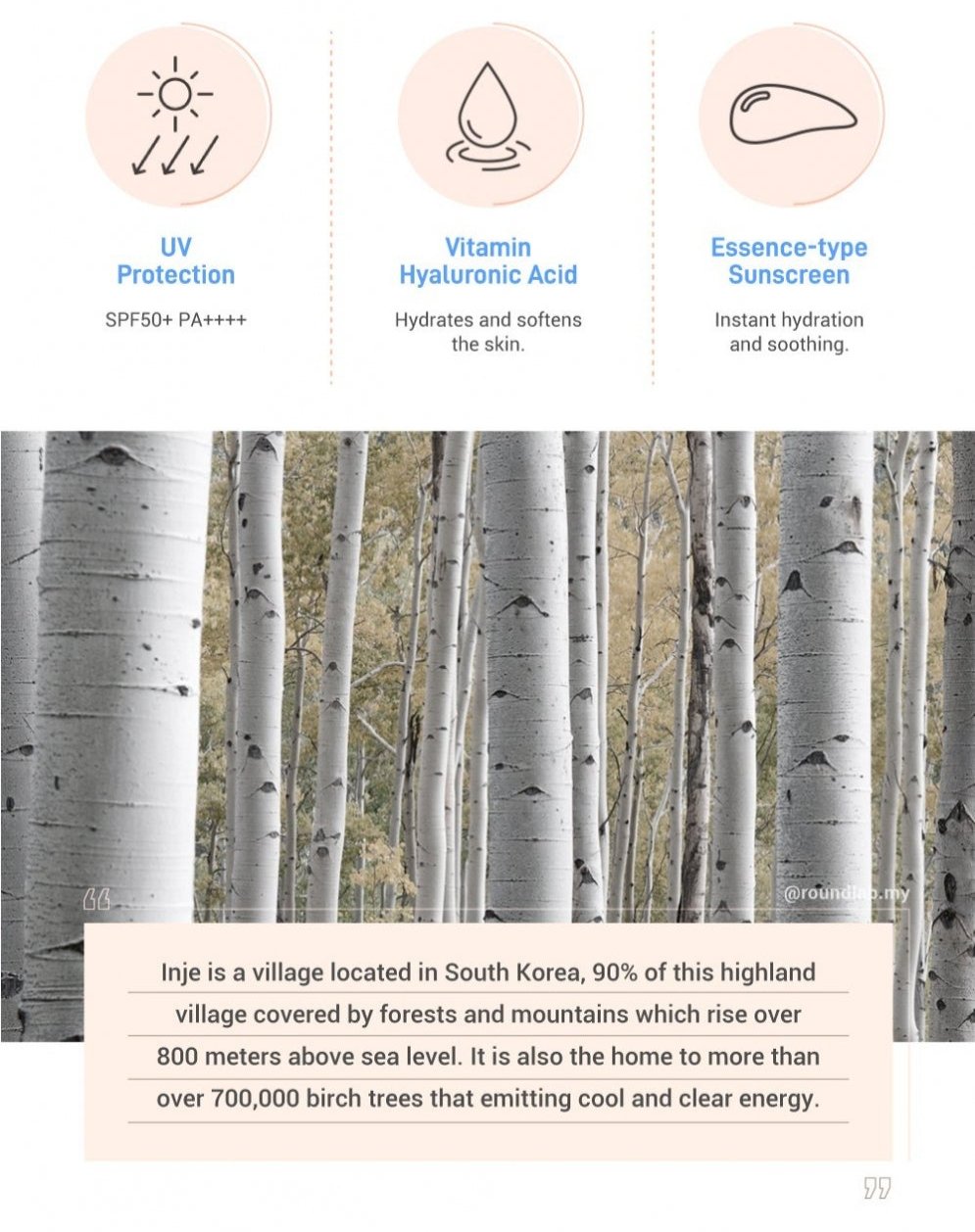 Round Lab - Birch Juice Moisturising Sunscreen 50ml