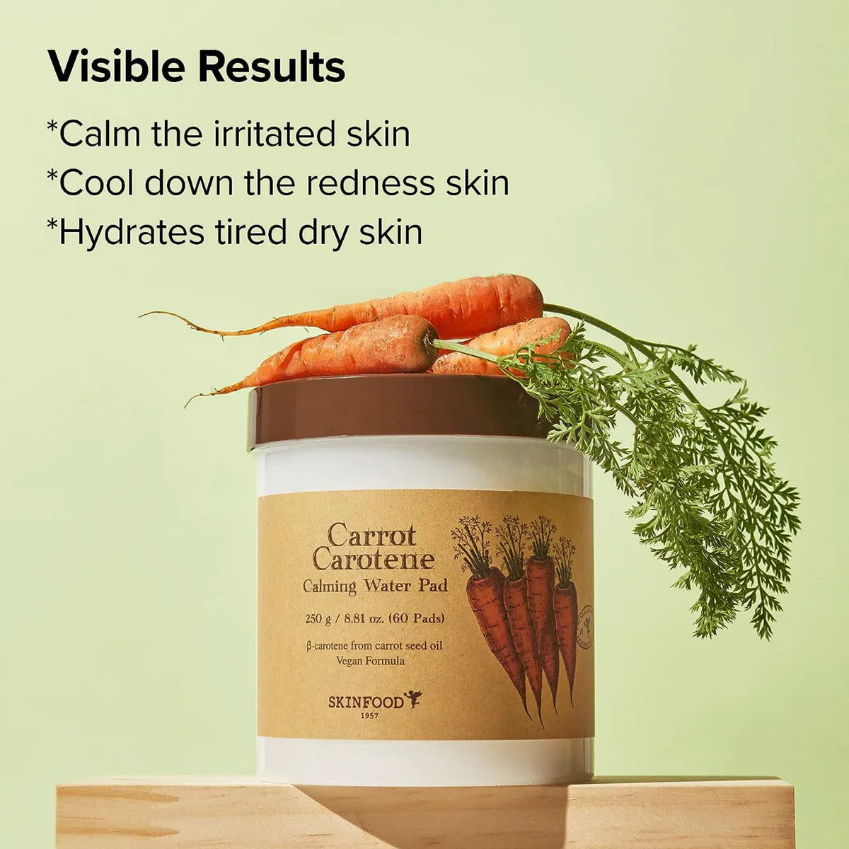 SKINFOOD Carrot Carotene Calming Water Pad 60pcs